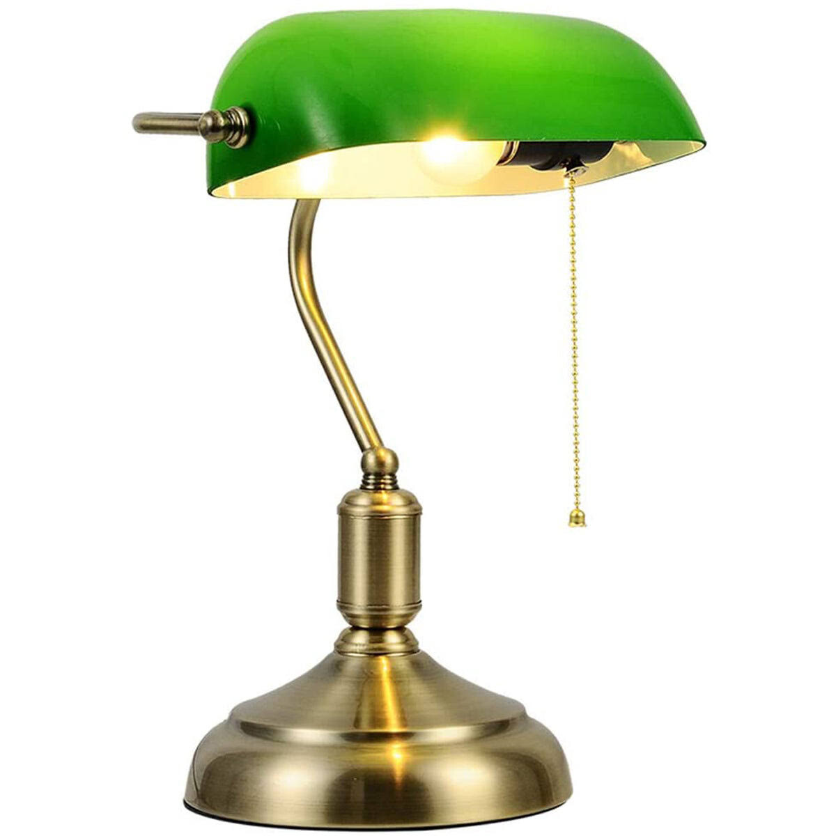 Lámpara De Banquero Lámpara De Escritorio Con Interruptor - verde 