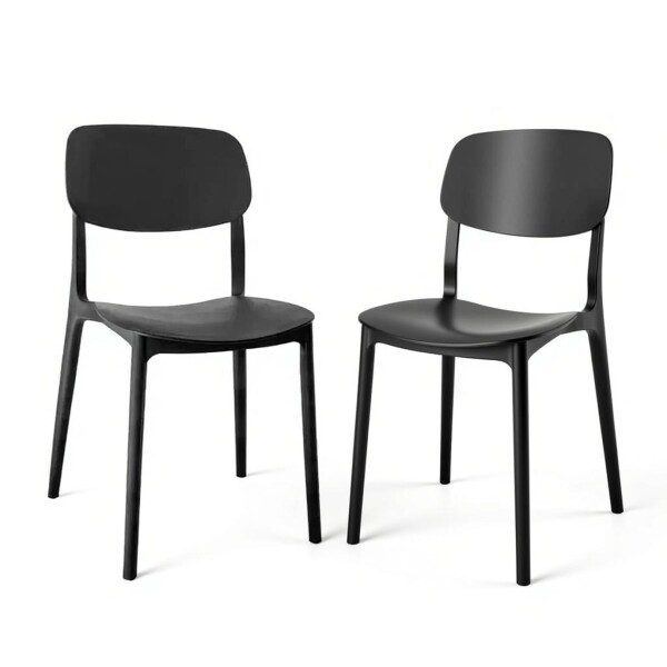 Silla Comedor ComboHome Venecia Polipropileno Full Premium Negro 1