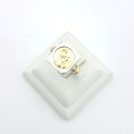 Anillo religioso de plata 925 y double en oro 18 ktes, VIRGEN NIÑA. Anillo religioso de plata 925 y double en oro 18 ktes, VIRGEN NIÑA.