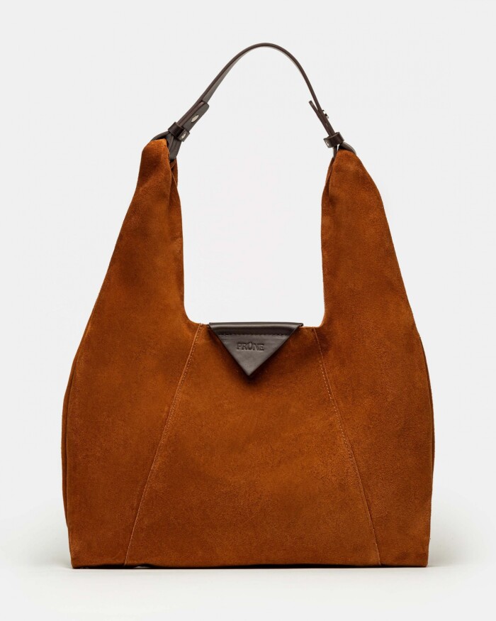 Cartera al hombro The Shopping en cuero gamuza Oxido