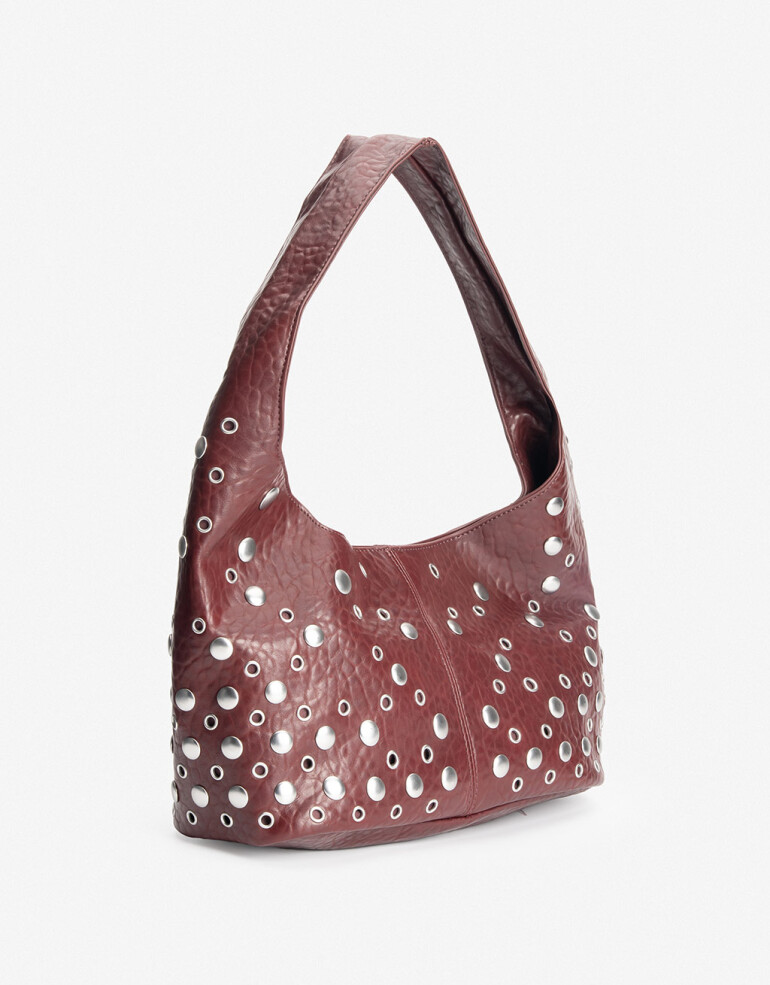 Saca Cartera Saca Burgundy Tachas - Rojo Burdeaux