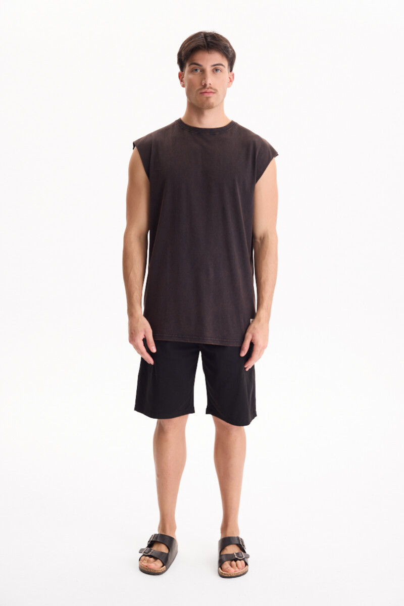 Bermuda De Gabardina Echo Negro