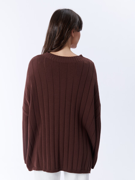 Buzo Punto Oversize Chocolate