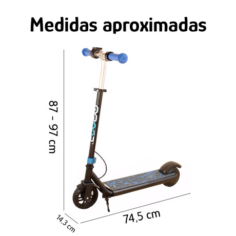 Monopatín Eléctrico Niños Gyroor H31 55kg 150W RGB 16km/h BT Azul