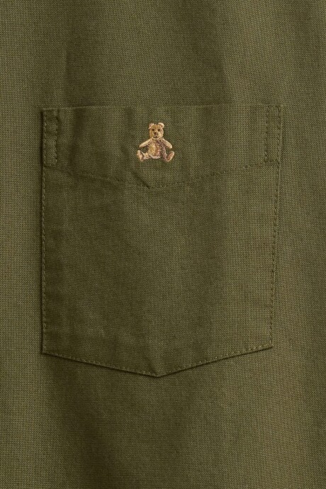 Camisa Oxford Osito Brannan Hombre Army Jacket Green