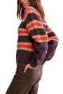 FRANKIE CABLE STRIPED PUL Marron
