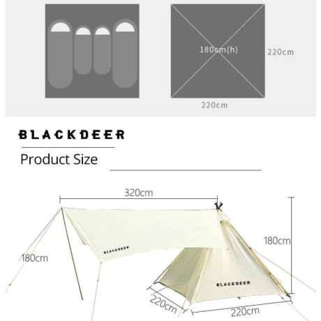 Carpa Dreamland con toldo - Blackdeer Carpa Dreamland con toldo - Blackdeer