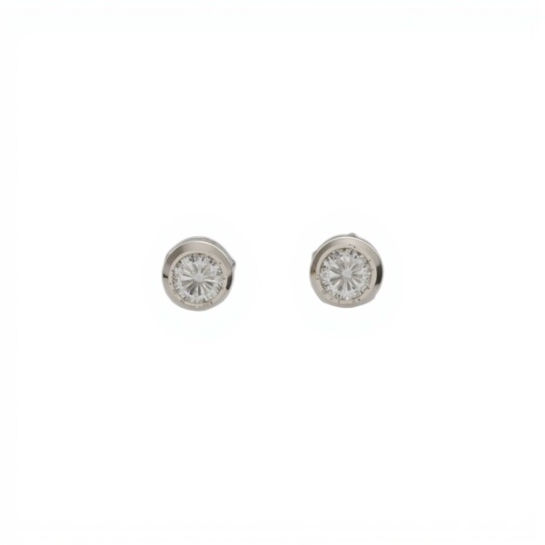 Caravanas Punto de Luz-Plata 925-Piedra Zirconia-CA3042 conpiedra