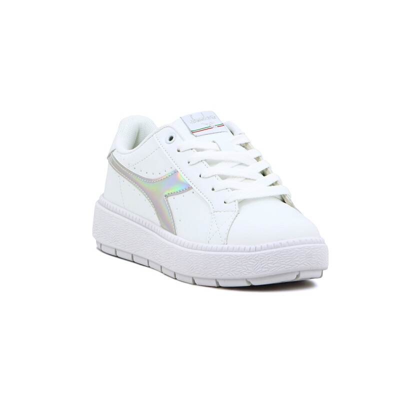 Championes Casuales Mujer Diadora Rocket Blanco-Plata