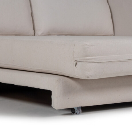 Sofá Cama Niki - Con mesa - Tela Rústica 9831 (Parma Beige)