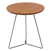 MESA LATERAL REDONDA - TAPA DE MADERA COLOR MIEL Y PIE EN METAL GRAFITO MESA LATERAL REDONDA - TAPA DE MADERA COLOR MIEL Y PIE EN METAL GRAFITO