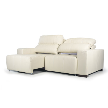 Sofá Madi Reclinable - Cuero Básico - 2 cuerpos Arena