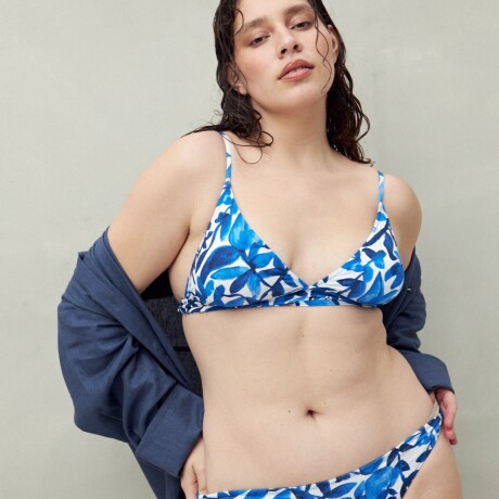 BOTTOM BASIC FLORALIA Blanco/Azul