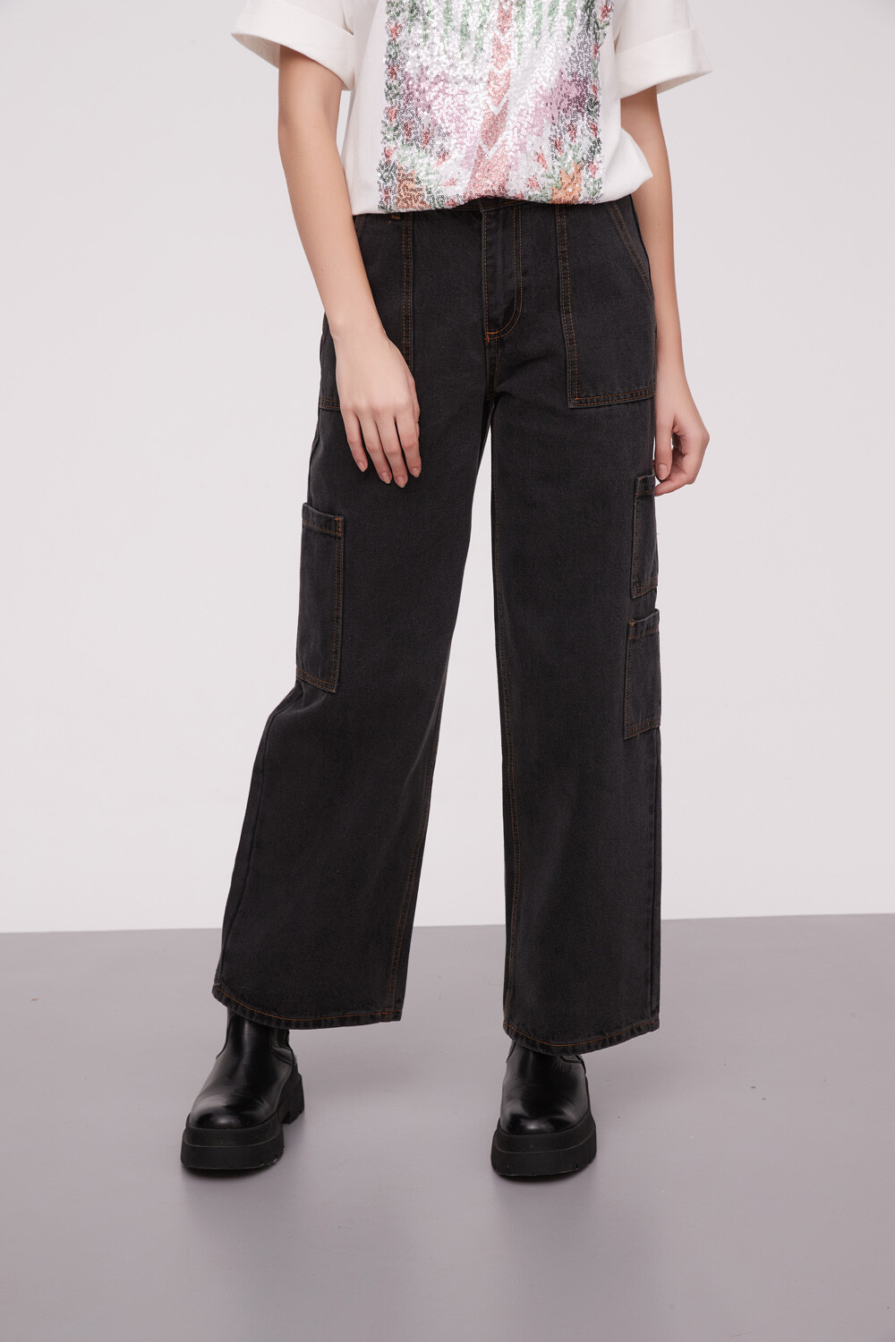 Pantalon Dalias Gris Oscuro