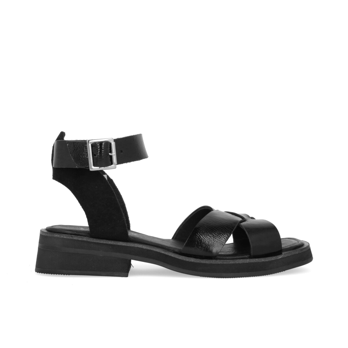 SANDALIAS VENET - CUERO ALMA - NEGRO 