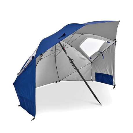 Sombrilla Tela Oxford Ventanas y Bolsillos Laterales Bolsa Azul