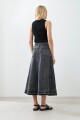Maxi falda de jean gris oscuro