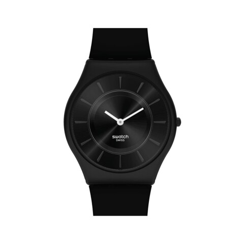 Reloj Swatch SS08B100 Liquirizia unisex de silicona negra Negro
