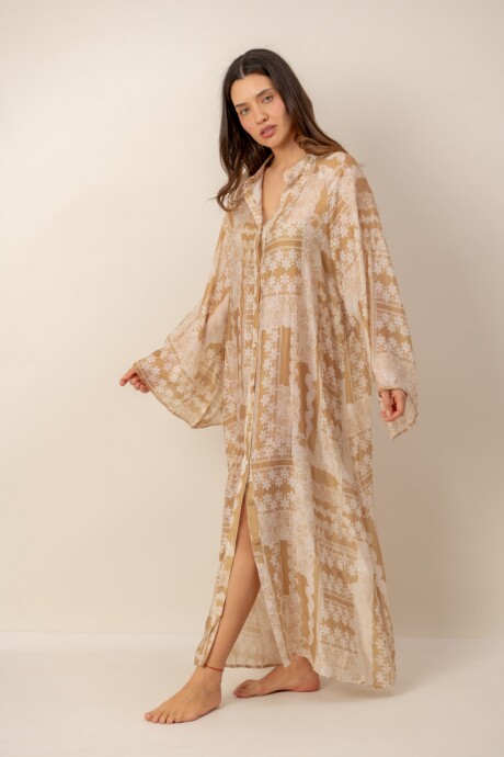 Vestido Estampa Natural