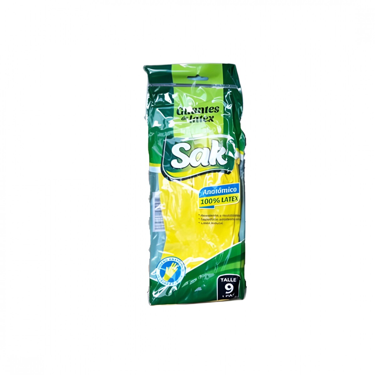 GUANTE LATEX SAK (AMARILLOS) TALLE G Nº9 