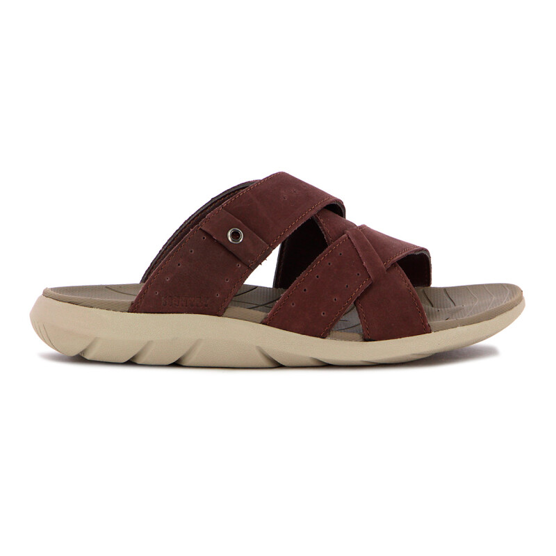 Country Sandalia De Hombre Tira Cruzada - Marron Oscuro Marron Oscuro