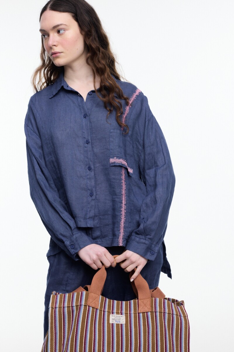 CAMISA MANGA LARGA Azul