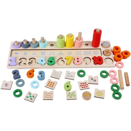 Juego Didactico de Madera de numeros y encastre Juego Didactico de Madera de numeros y encastre