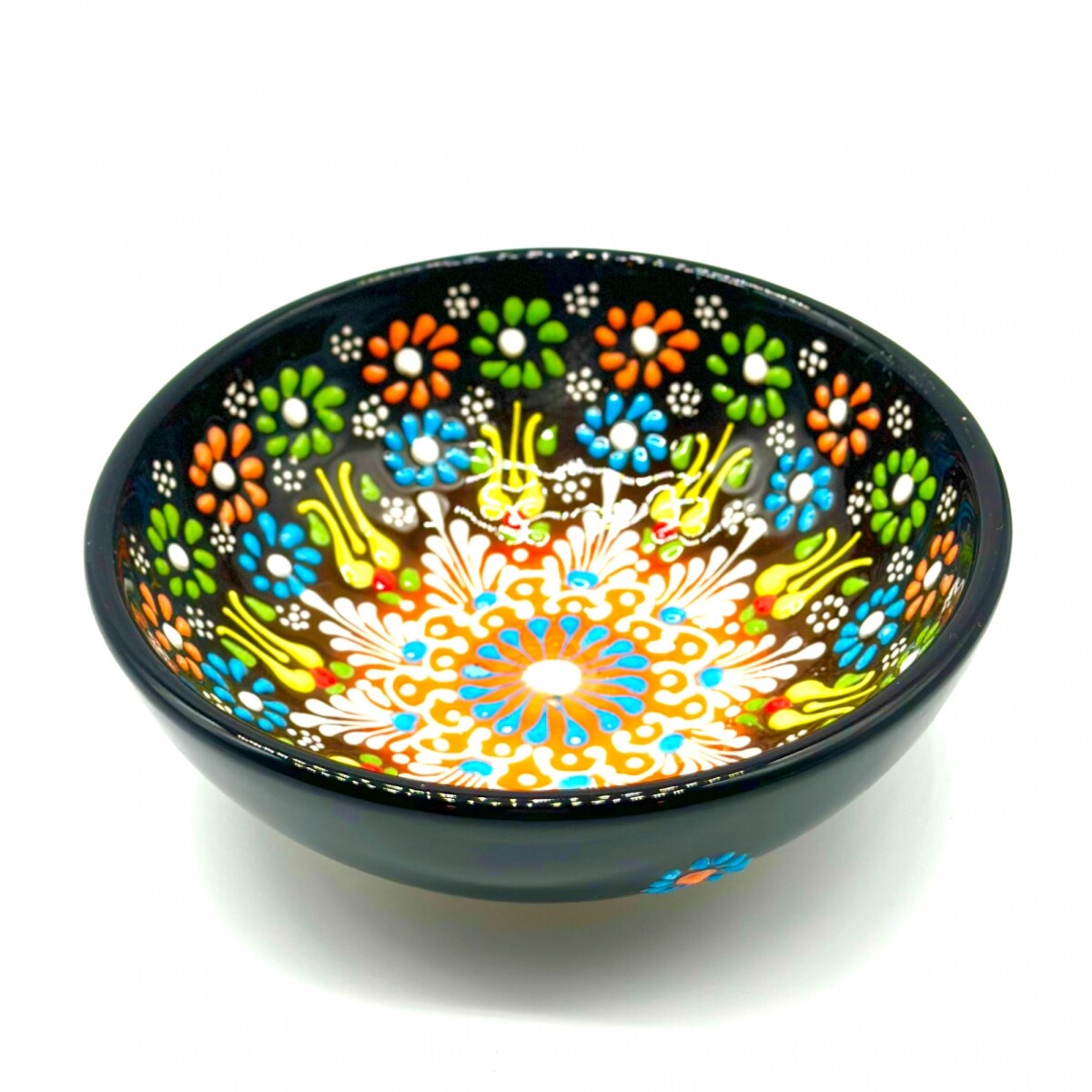 Bowl de cerámica pintado 16 cm - Negro 