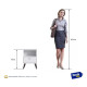 Mesa De Luz Nordica Retro Dormitorio 1 Estantes 1 Cajon Pro Blanco