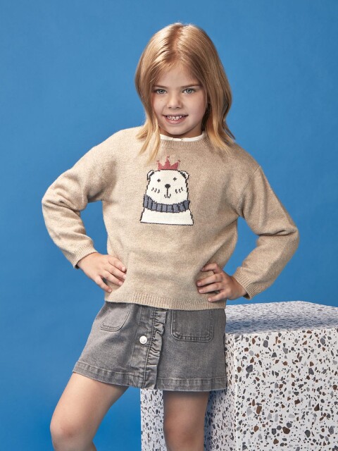 Jersey Con Intarsia Arena Melange