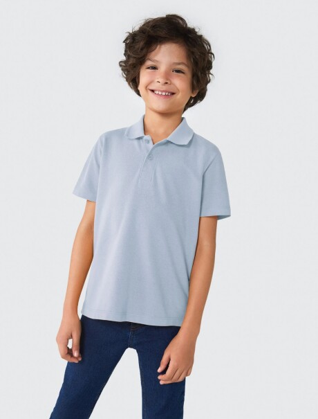 POLO INFANTIL BÁSICA CELESTE