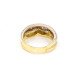 Anillo En Oro 18K Combinado Con Brillantes Anillo En Oro 18K Combinado Con Brillantes