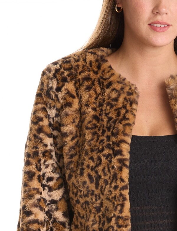 Chaqueta Faux Fur TOSTADO/MULTI