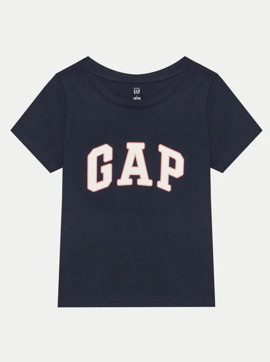 Remera Logo Gap Manga Corta Toddler Niña - Tapestry Navy 