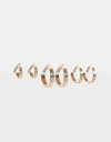 Aros Argollas Set Metal Set De Argollas - Dorado
