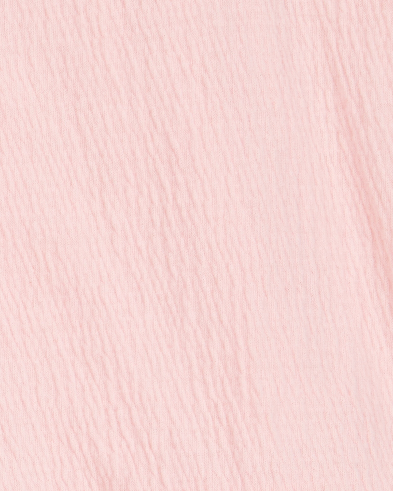 Set dos piezas, short pollera de algodón y blusa de jersey arrugado, rosado Sin color