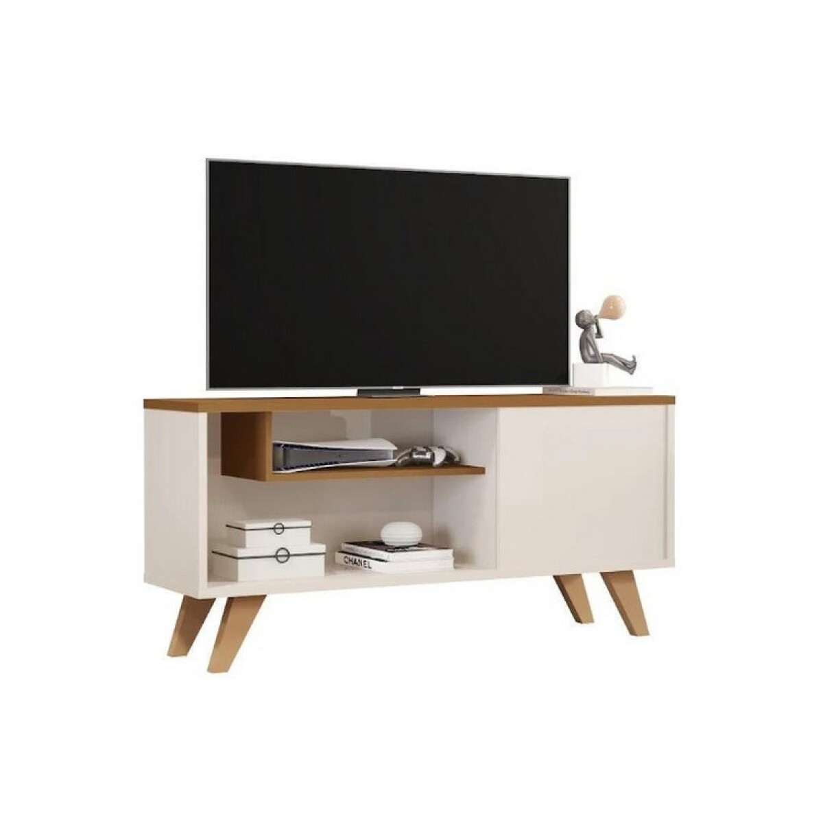 RACK NATIVA HEITOR 42"OFF WHITE /CINAMOMO 