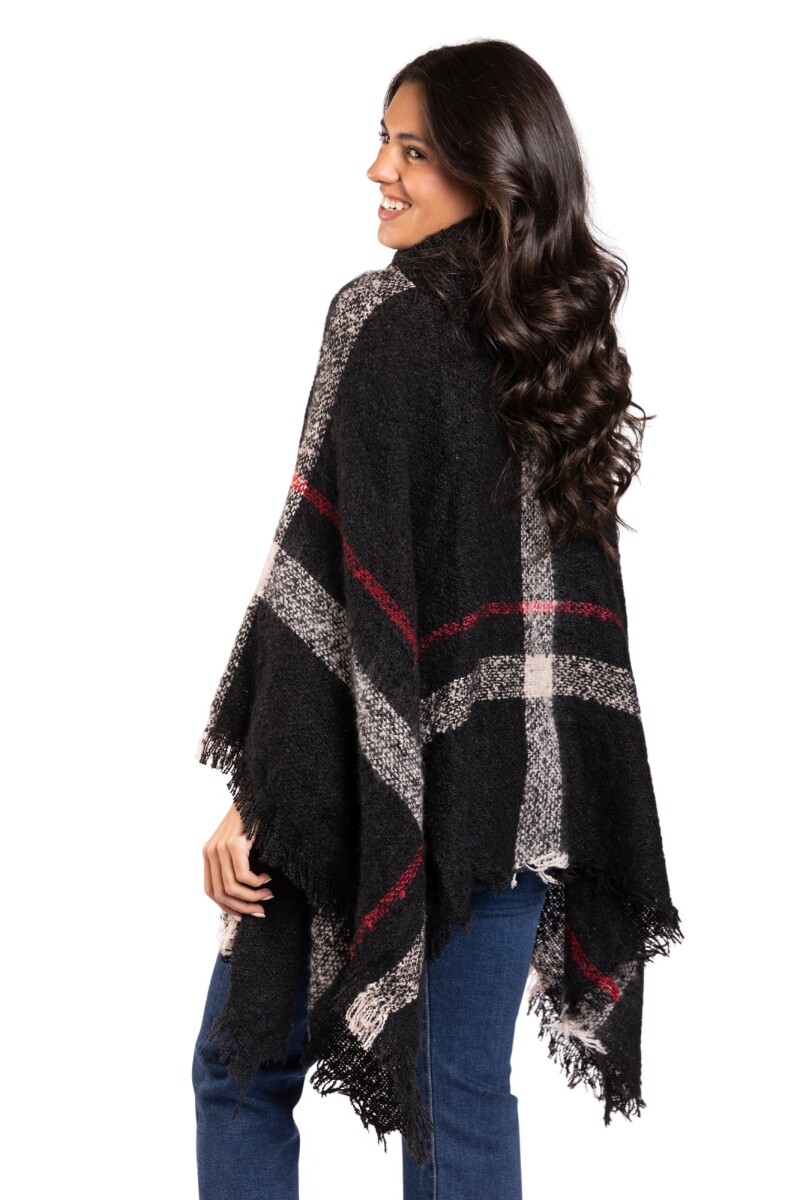 CHERRY PONCHO - BLACK 