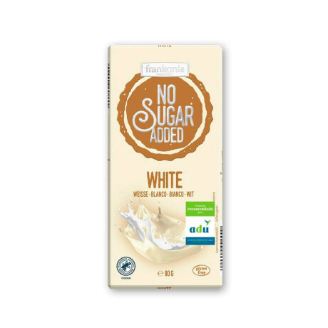 Chocolate Frankonja Sin Azúcar/Sin Gluten 80 Grs Blanco