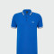 BOSS Polo de Algodón Piqué con Logo Contrastante Azul