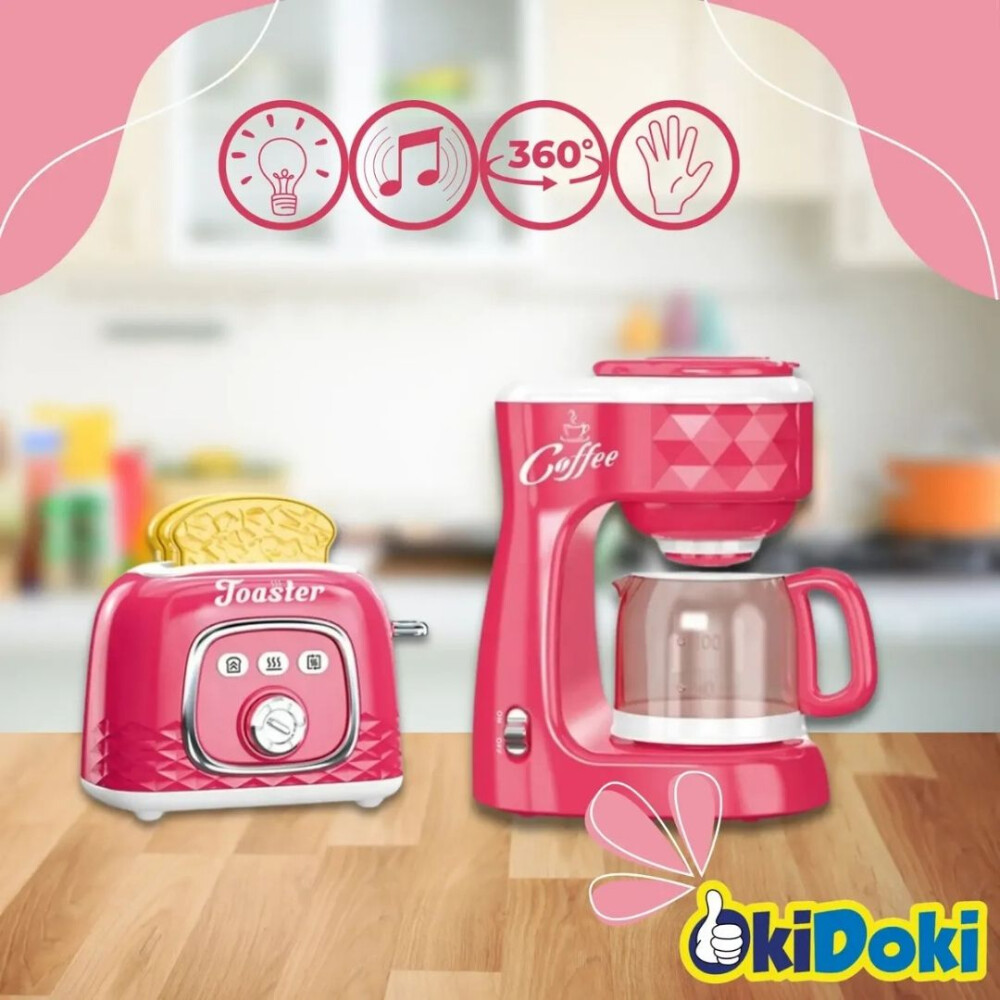 Set De Tostadora Y Cafetera Vintage Infantil Set De Tostadora Y Cafetera Vintage Infantil