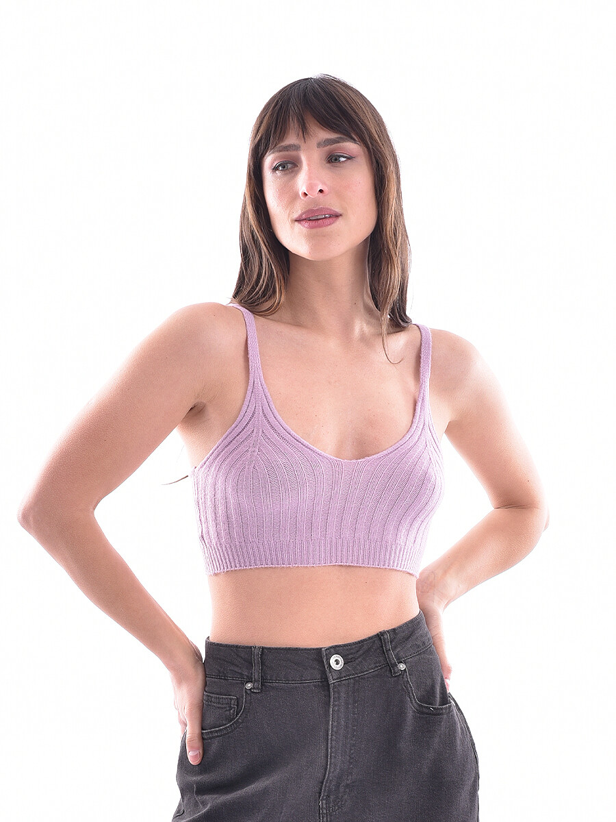 MUSCULOSA TEJIDA JOSEFINA - ROSADO 