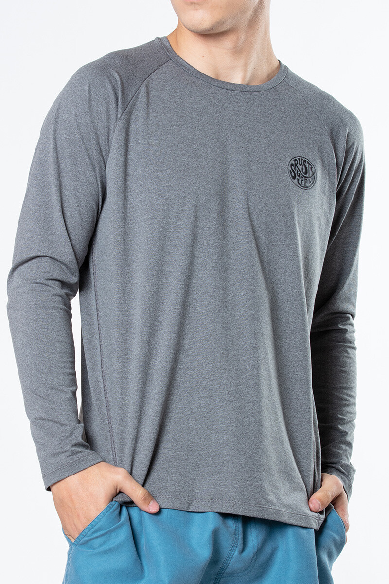 T-SHIRT FILTRO UV BUZIOS BOY - Gris 