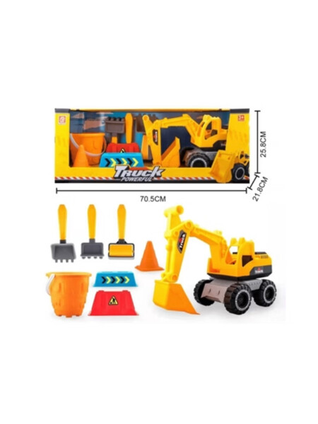 MAQUINA EXCAVADORA Y CASCO AMARILLO