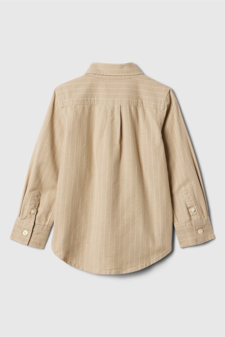Camisa Oxford Toddler Niño Khaki Stripe