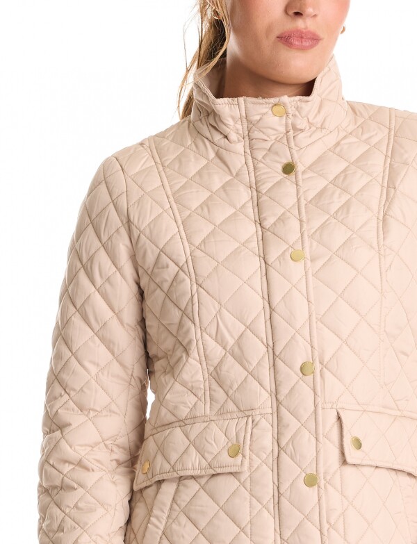 Campera Capitoneada & Trabas De Ajuste BEIGE