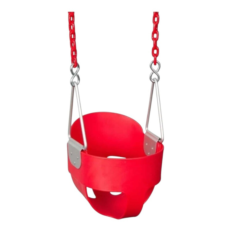 Hamaca bebé goma con cadena Rojo