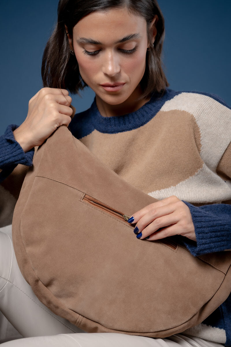 Bolso carme Habano gamuza