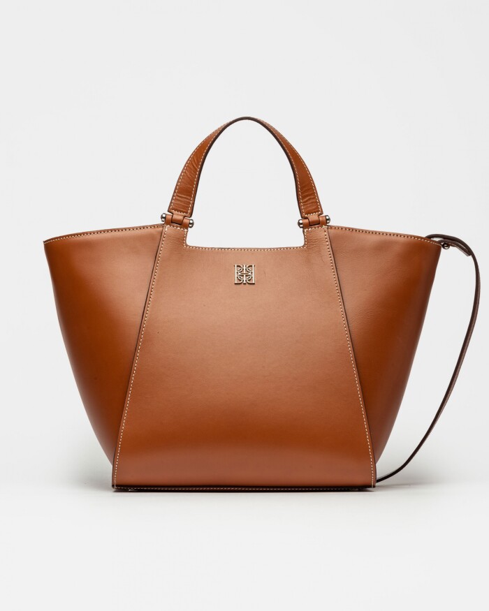 Cartera de mano Tess en cuero vaquita Cuoio