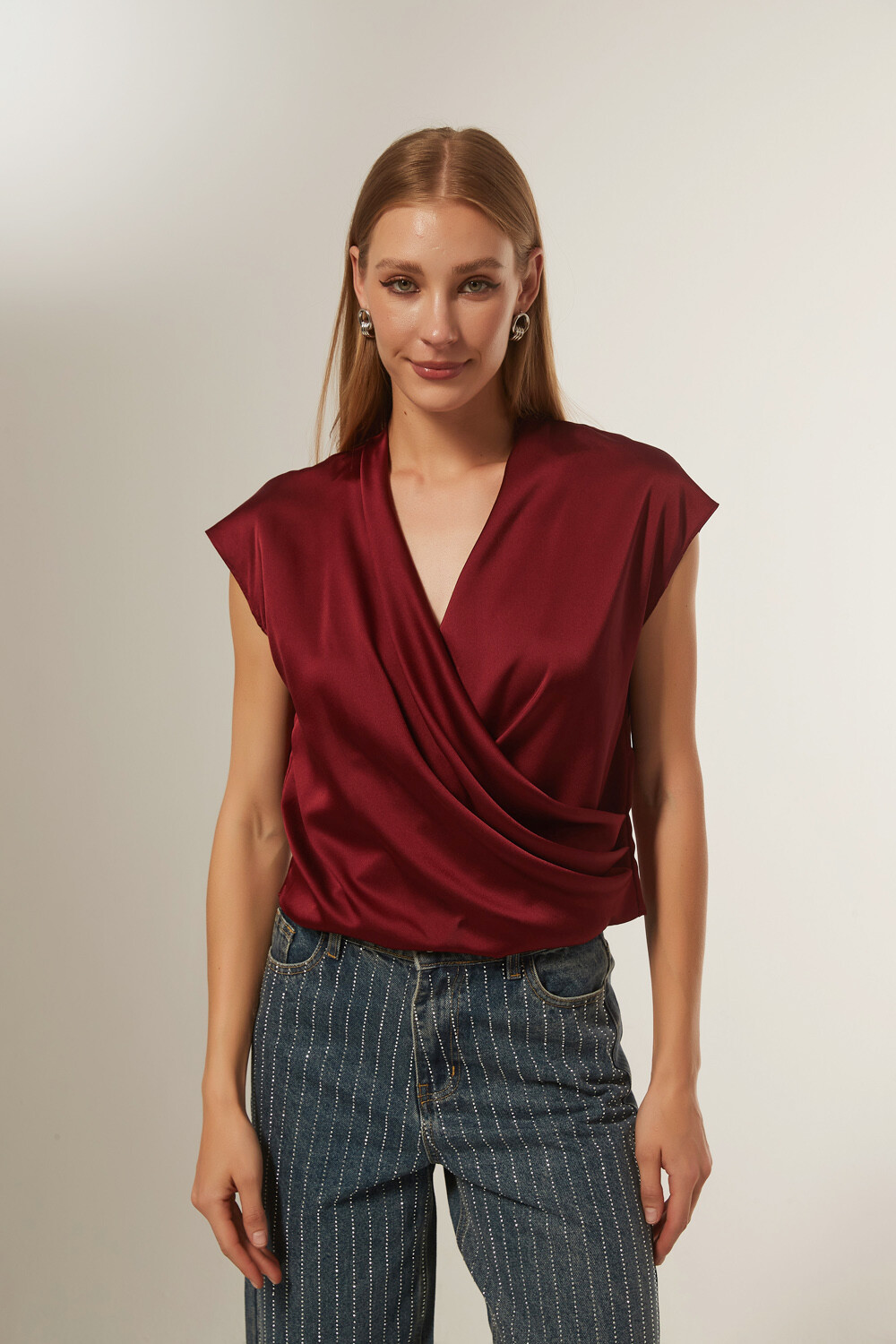 Blusa Lujane Bordeaux Oscuro